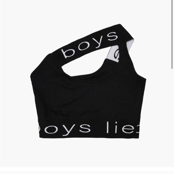 Boys Lie One Shoulder Sports Bra Size S/M - Picture 2 of 5